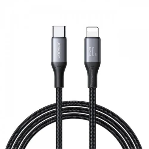 Cablu Date/Incarcare Joyroom S-A28 Flash, USB-C - Lightning, 30W, 2m (Negru)