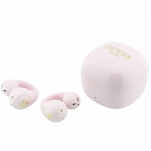 Casti True Wireless Guess Mini Classic, Bluetooth, Roz