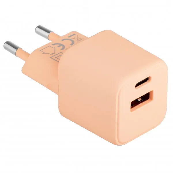 Colorum Incarcator Retea Colorum CLS30-AC-14, 30W, 3A, 1 x USB-A - 1 x USB-C, Portocaliu