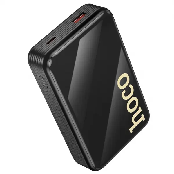 HOCO Baterie Externa Hoco Q37A, 20000mAh, 22.5W, QC + PD, 1 x Lightning - 1 x USB-A - 2 x USB-C, Neagra