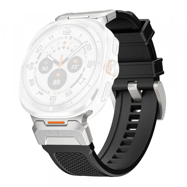 techsuit Curea Techsuit W068 pentru Samsung Galaxy Watch Ultra Series, Neagra Argintie