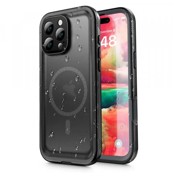 ShellBox Husa Waterproof pentru Apple iPhone 16 Pro, ShellBox, Neagra