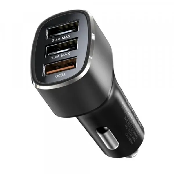 Yesido Incarcator Auto Yesido Y46, 42W, 3A, 3 x USB-A, Negru