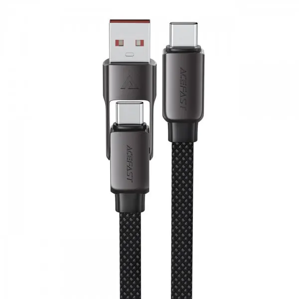 AceFast Cablu Date si Incarcare USB-C - USB-A / USB-C Acefast C13-05, 60W, 0.2m, Negru
