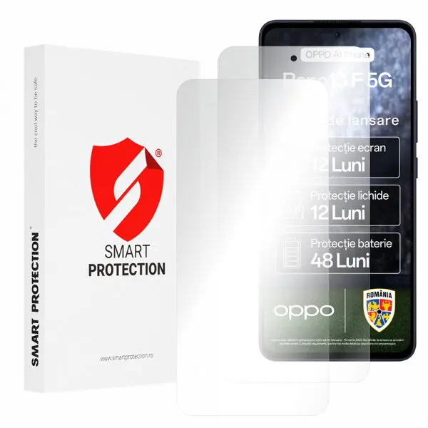 Smart Protection Folie de protectie Ecran Smart Protection Premium Classic pentru Oppo Reno13 FS 5G / Reno13 F 4G / Reno13 F, Plastic, Set 2 bucati