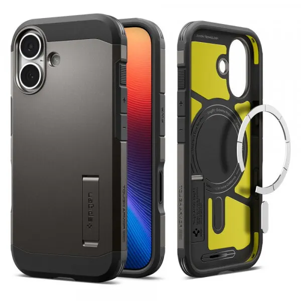 Spigen Husa MagSafe pentru Apple iPhone 17, Spigen, Tough Armor T, Gri ACS10392