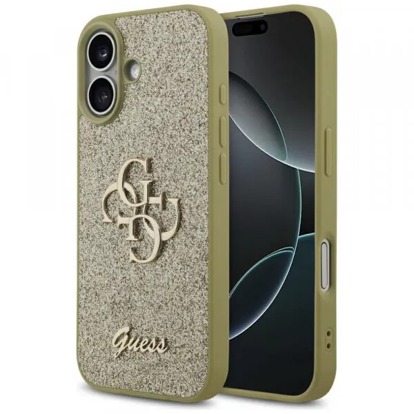 Guess Husa pentru Apple iPhone 17, Guess, Fixed Glitter Big 4G, Aurie
