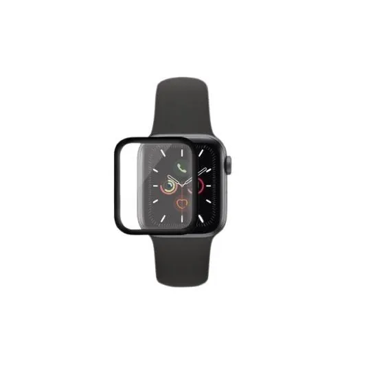 Apple, Folie Sticla pentru Apple Watch Series 2 / 3 38 mm adeziv pe margine Negru