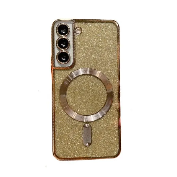 Husa de Protectie 2 in 1, Flippy, Husa pentru Samsung Galaxy S23, Glitter Chrome Magsafe, din TPU, Magnetica, cu
