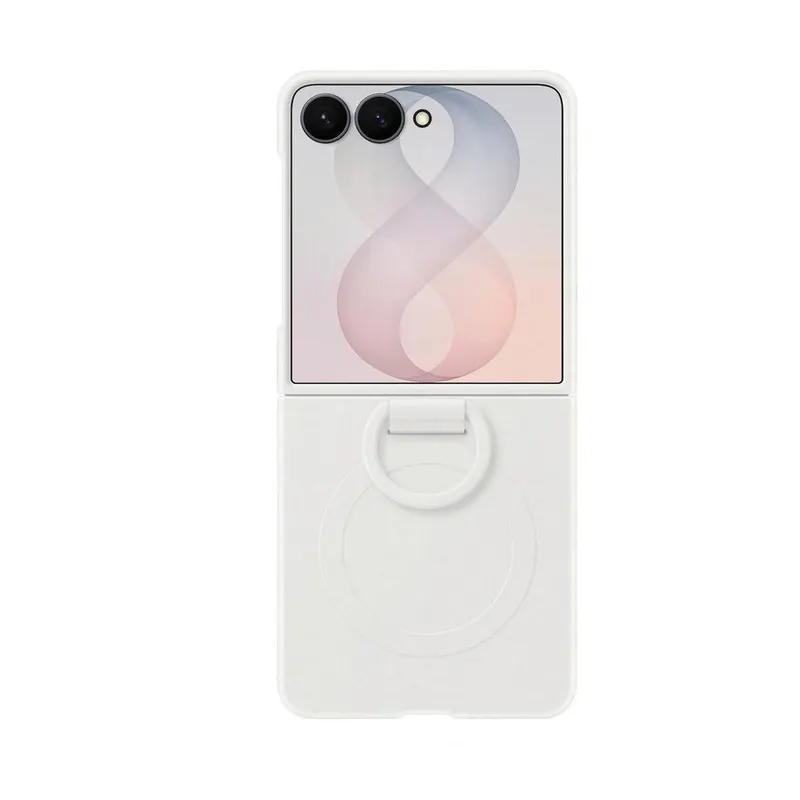 Samsung Husa Protectie Spate Samsung Silicon Ring Magnet Case EF-EF776CWEGWW pentru Galaxy Z Flip8, Alb