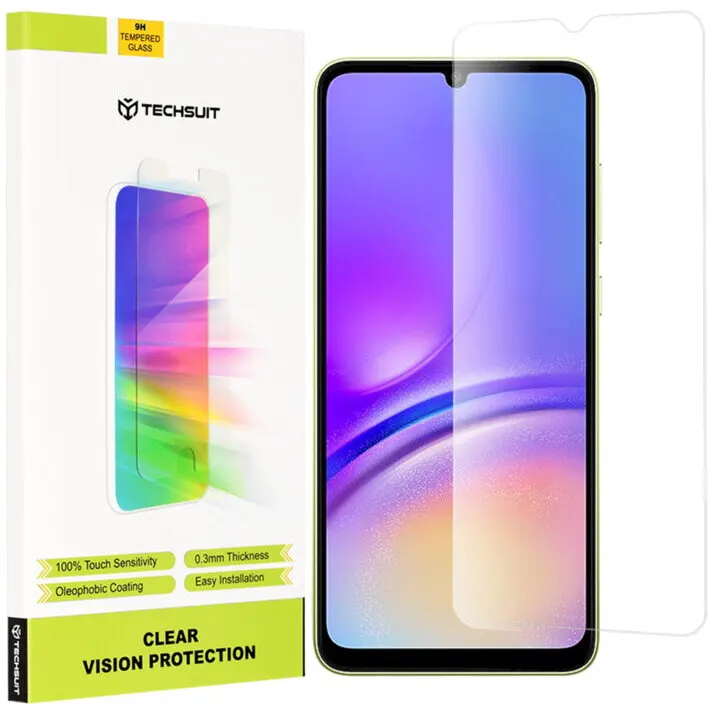 techsuit Folie sticla pentru Samsung Galaxy A05 / A05s, full glue, Techsuit, Transparent