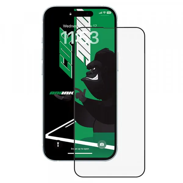 Anank Folie de protectie Ecran Anank 5X Reinforced CG pentru Apple iPhone 15, Sticla Securizata, Full Glue, 2.5D, Neagra