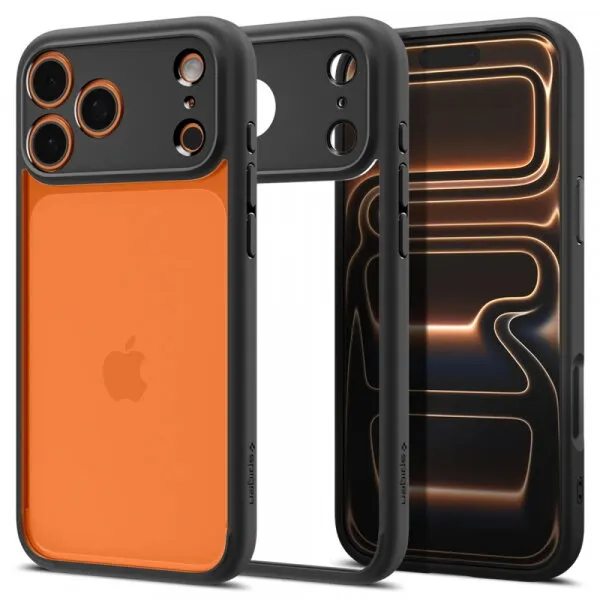 Spigen Husa pentru Apple iPhone 17 Pro, Spigen, Ultra Hybrid, Neagra Mata ACS10343