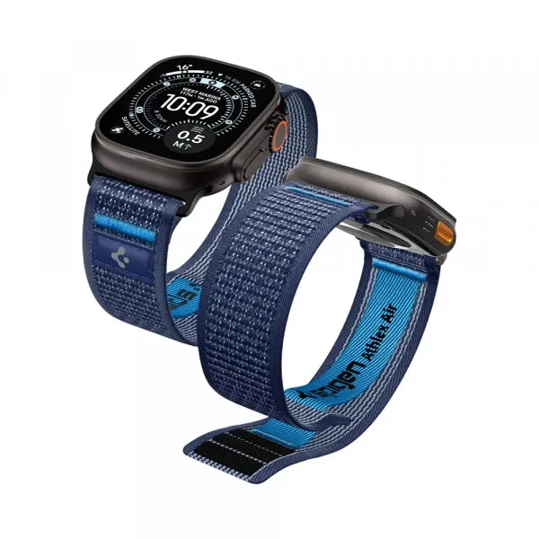 Spigen Curea Spigen Athlex Air 2 pentru Apple Watch 49mm / 46mm / 45mm / 44mm Series, Bleumarin AMP10608