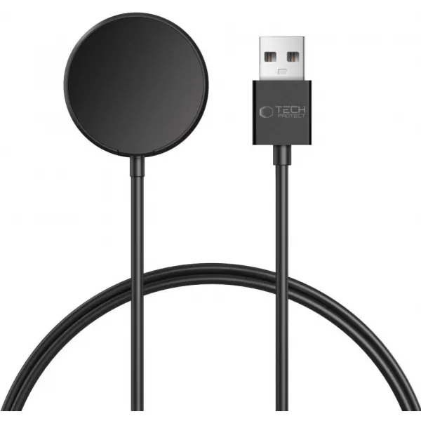 Tech-Protect Incarcator Wireless Tech-Protect MC03 Ultraboost pentru Samsung Galaxy Watch Series, USB-A, Negru