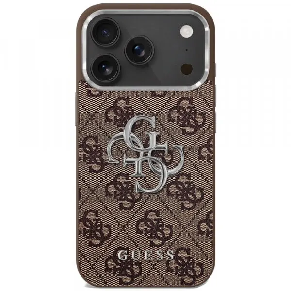 Guess Husa pentru Apple iPhone 17, Guess, Big 4G Logo Classic, Maro Argintie
