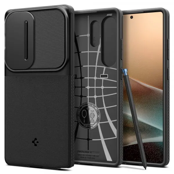 Spigen Husa pentru Samsung Galaxy S25 Ultra S938, Spigen, OPTIK ARMOR, Neagra ACS08969