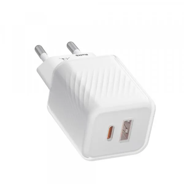 Blueo Incarcator Retea Blueo, 35W, 3A, 1 x USB-A - 1 x USB-C, Alb