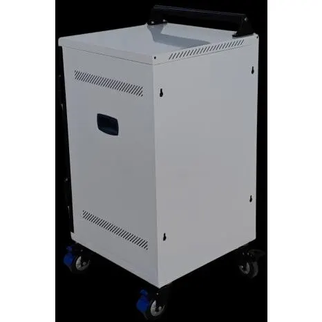 Power Technologies Incarcator Power Technologies PT-VERT-15 Secure Vertical Basic Charging Cart, 15 dispozitive, USB-C, max. 17 inch, Alb