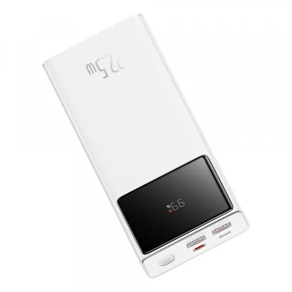 BASEUS Baterie Externa Baseus Star Lord, 20000mAh, 22.5W, QC + PD, 1 x USB-C - 2 x USB-A, Alba PPXJ080002