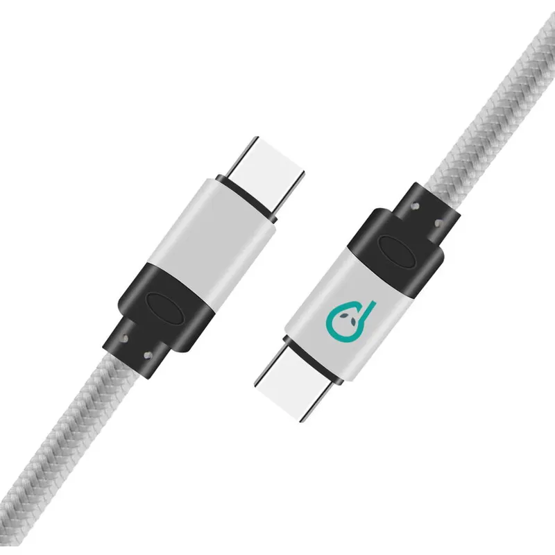 spacer CABLU alimentare si date SPACER, pt. smartphone, USB Type-C (T) la USB Type-C(T), braided, ambalaj punga, 1.8m, silver