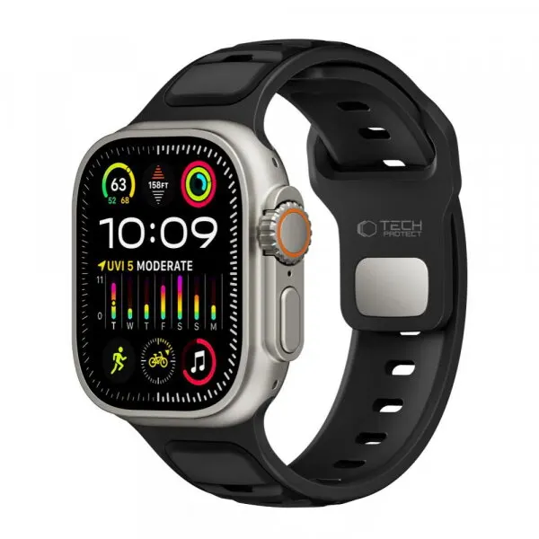 Tech-Protect Curea Tech-Protect Iconband Line pentru Apple Watch 49mm / 46mm / 45mm / 44mm Series, Neagra