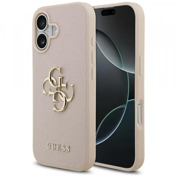 Guess Husa pentru Apple iPhone 17, Guess, 4G Grained Big and Classic Logo, Roz