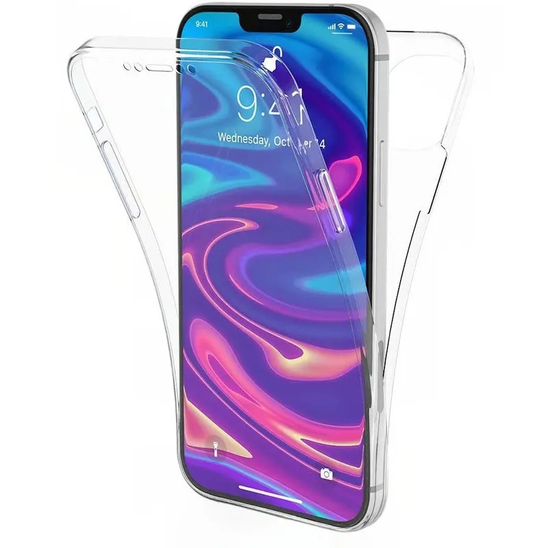 Flippy, Husa de protectie Flippy compatibila cu Apple iPhone 13 Pro Full Tpu 360 Transparent