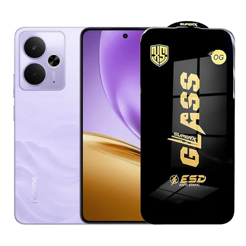 Flippy, Folie de Protectie pentru Realme 14T, Flippy, Sticla Securizata ESD, Margini Negre
