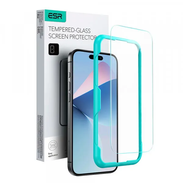 ESR Folie de protectie Ecran ESR pentru Apple iPhone 16 Plus, Sticla Securizata, Full Glue