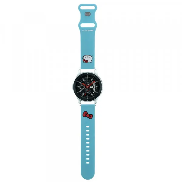 Hello Kitty Curea Hello Kitty Silicone Kitty Head pentru Samsung Galaxy Watch / Huawei Watch 46mm / 45mm / 41mm Series, Albastra