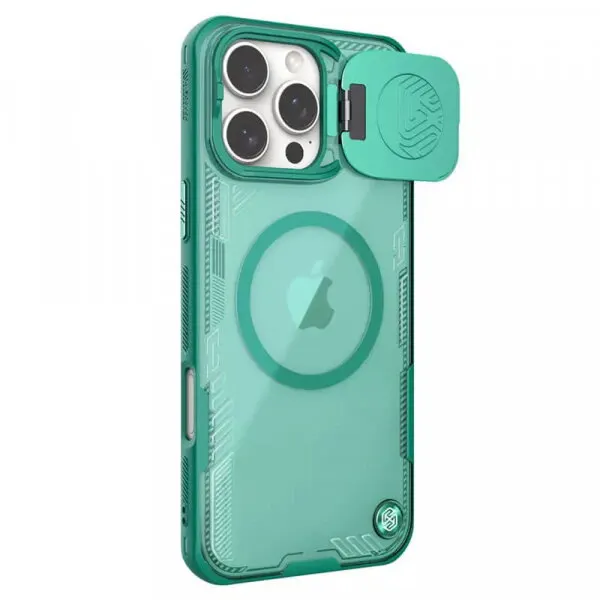 NILLKIN Husa MagSafe pentru Apple iPhone 16 Pro Max, Nillkin, Iceblade Prop w/o Camera Cutout, Verde