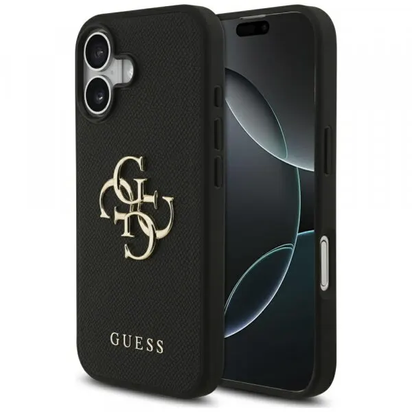 Guess Husa pentru Apple iPhone 17, Guess, 4G Grained Big and Classic Logo, Neagra