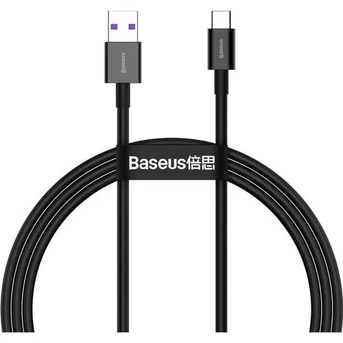 Cablu de date Baseus CATYS-A01, USB - USB Type-C, 2 m, Fast Charge, 66W, Negru