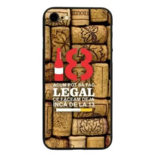 Apple, Husa Apple iPhone 8 Multicolor Mesaj 18