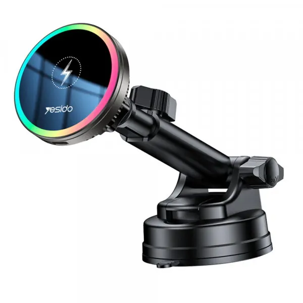 Yesido Incarcator Auto Wireless Yesido C315, 15W, 1.67A, Negru