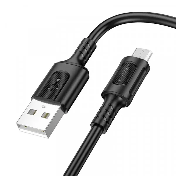 Borofone Cablu Date si Incarcare USB-A - microUSB Borofone BX111 Feliz, 18W, 1m, Negru