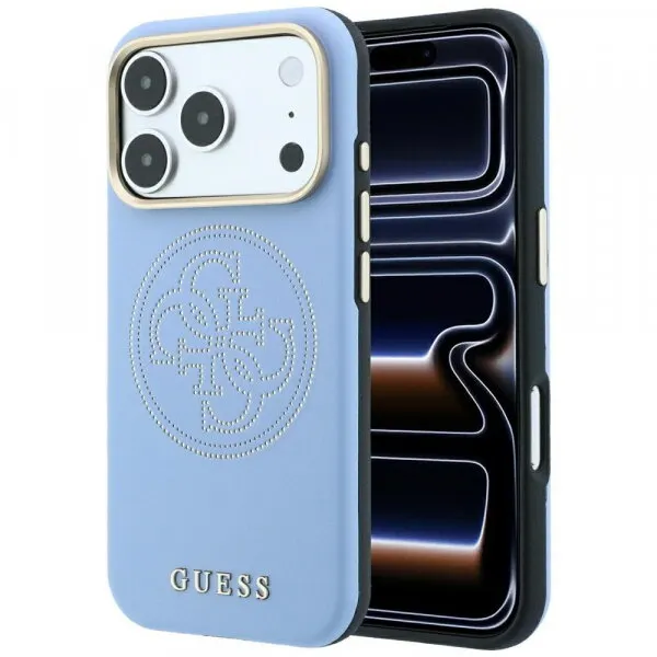 Guess Husa MagSafe pentru Apple iPhone 18 Pro Max / 17 Pro Max, Guess, Perforated 4G, Bleu