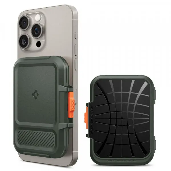 Spigen Portofel Magsafe, Spigen, Lock Fit, Verde AFA08528