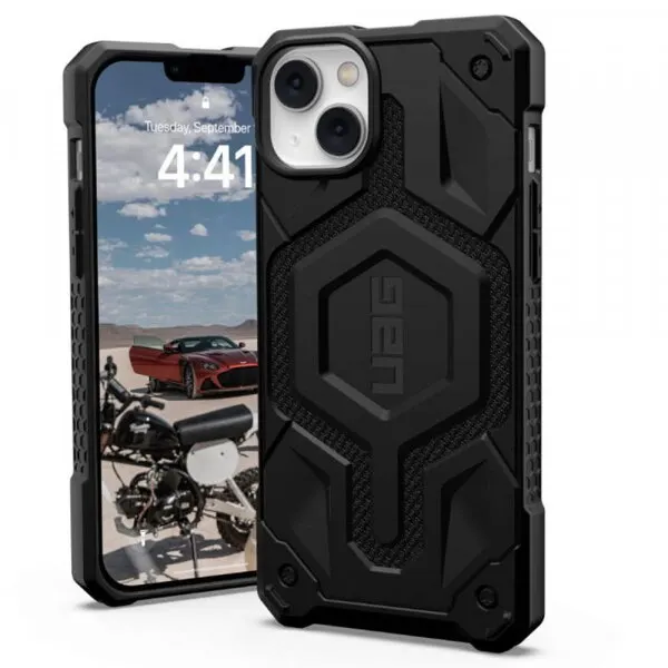 Urban Armor Gear Husa MagSafe pentru Apple iPhone 14 Plus, Urban Armor Gear, Monarch Pro Kevlar, Neagra