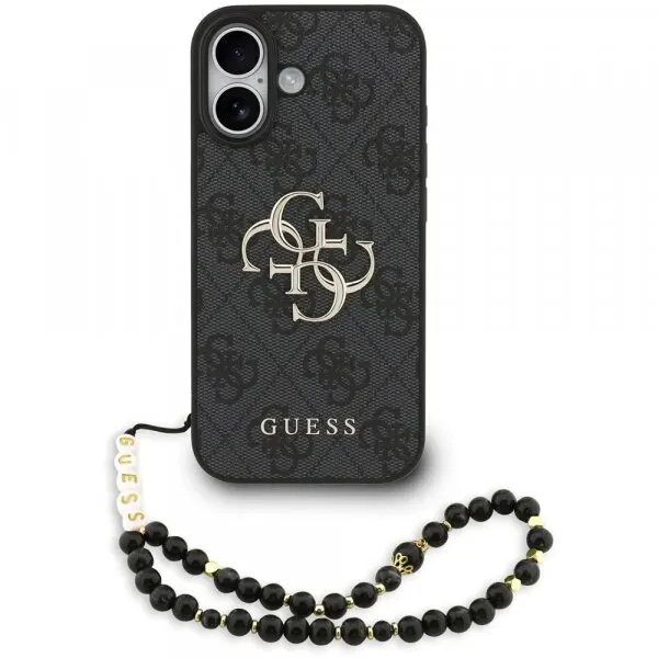 Guess Husa pentru Apple iPhone 17, Guess, 4G Classic Logo with Strap, Neagra