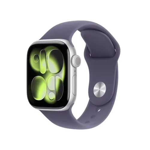 Smartwatch Apple Watch 11, GPS + Cellular, 42mm, Ecran Retina LTPO OLED, Chip S10 cu Procesor Dual-Core, 64GB Flash, Wi-Fi, Bluetooth, Carcasa Aluminiu, Curea Sport Band M/L (Argintiu)