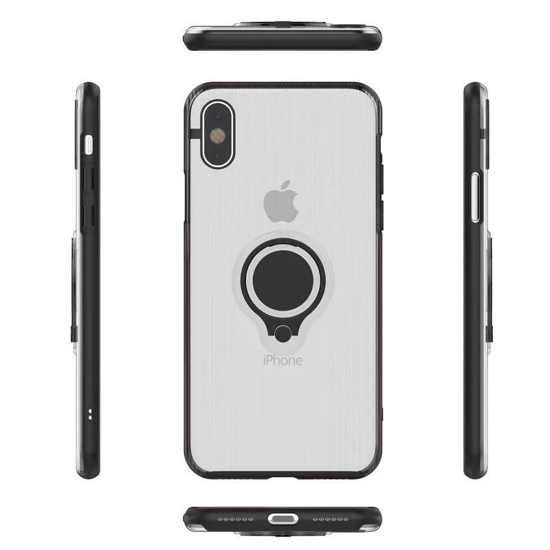 Apple, Husa Apple iPhone 7 Armor Ring cu inel magnetic Transparent