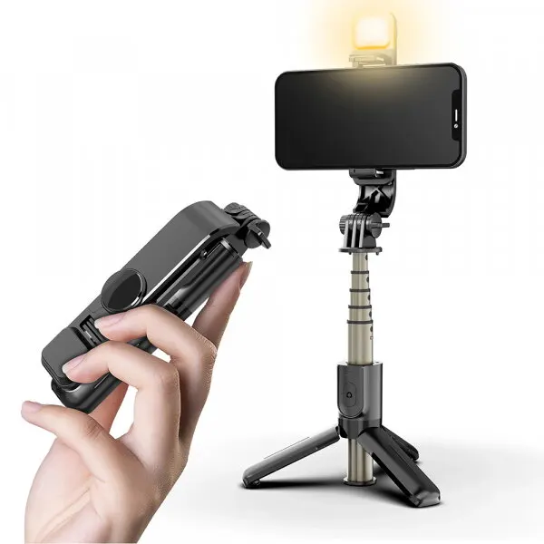 techsuit Selfie Stick Bluetooth Techsuit L10s, Universal, Negru