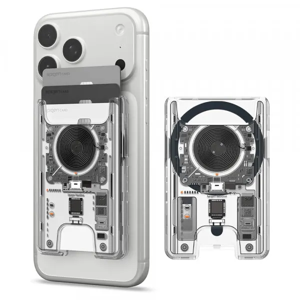 Spigen Portofel MagSafe, Spigen, Ultra Hybrid Zero One, Transparenta AFA11403