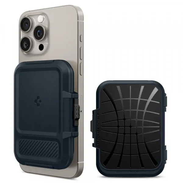 Spigen Portofel Magsafe, Spigen, Lock Fit, Negru AFA08526