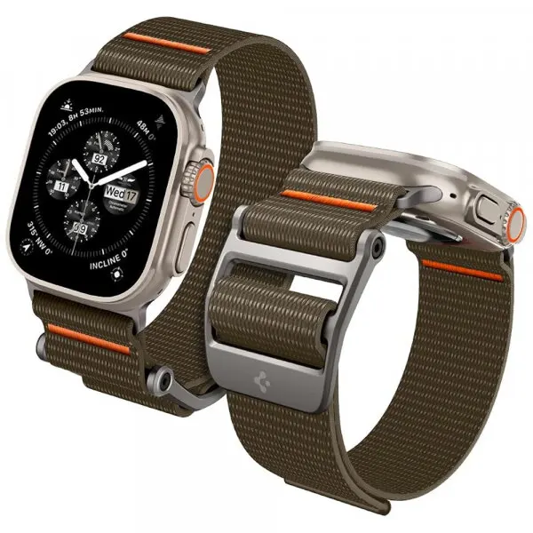 Spigen Curea Spigen DuraPro Flex pentru Apple Watch 49mm / 46mm / 45mm / 44mm Series, Kaki Portocalie AMP05982