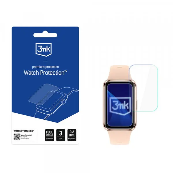 3MK Folie Protectie 3MK Arc pentru Huawei Band 11, Set 3 bucati, Plastic