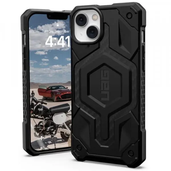 Urban Armor Gear Husa MagSafe pentru Apple iPhone 14 Plus, Urban Armor Gear, Monarch Pro Carbon, Neagra