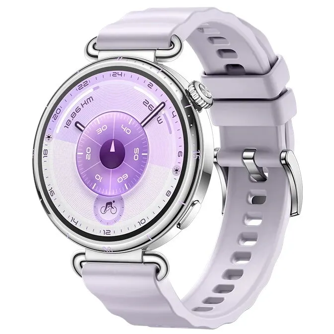 Huawei Smartwatch Huawei Watch GT 6, 41MM, Ecran AMOLED 1.32, Bluetooth, GPS, Monitorizare sanatate emotionala, Curea Mov Fluoroelastomer, 5 ATM (Mov)